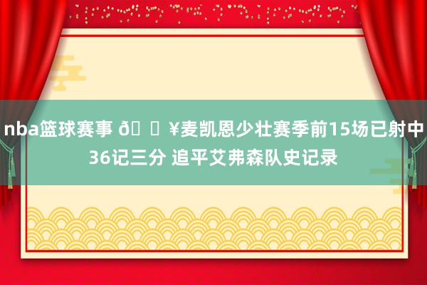 nba篮球赛事 🔥麦凯恩少壮赛季前15场已射中36记三分 追平艾弗森队史记录